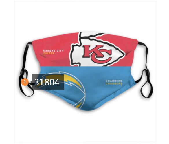 NFL Kansas City Chiefs  1512020 Dust mask with filter->nfl dust mask->Sports Accessory